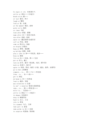 近三年初中英語考試最高頻介詞短語.docx