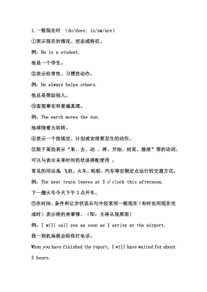 初中復習資料：英語16種時態簡述.docx