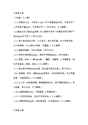 7-9年級(jí)語文上冊(cè)課標(biāo)文言文重點(diǎn)句子整理匯總.docx