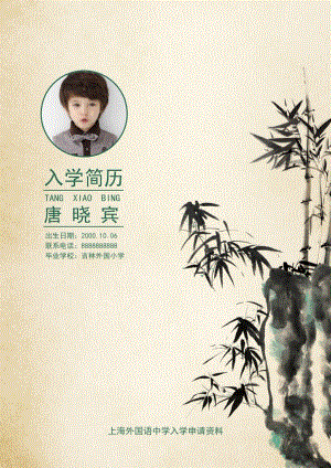 小升初精美簡歷模板4.docx