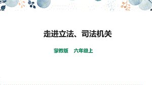 內蒙古版六上綜合實踐第4單元活動2走進立法、司法機關課件.pptx