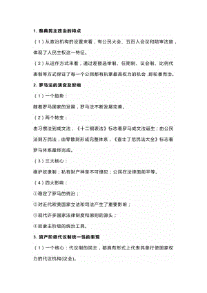 初中歷史考試：世界史15個精華總結.docx