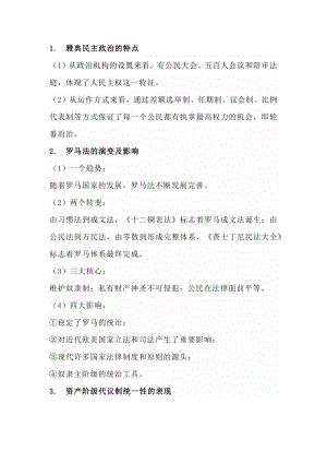 初中歷史考試15個精華總結（世界史部分）.docx