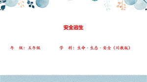 川教版五上生命生態(tài)安全6《安全逃生》課件.pptx