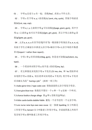 初中英語考試：28條自然拼讀法基本規(guī)則和小竅門.docx