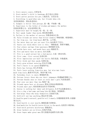 初中必背英語作文素材150條經典諺語.docx