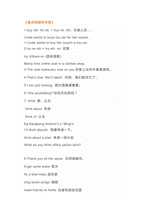 初一英語上冊：UNIT4重要知識點.docx