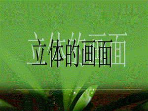人教版三年級下冊美術立體的畫面課件.ppt