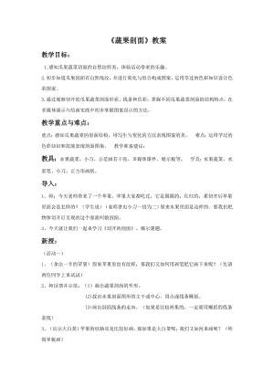人教版四年級上冊美術(shù)蔬果剖面教案1.doc