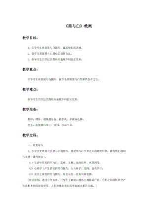 人教版三年級上冊美術《黑與白》教案1.doc