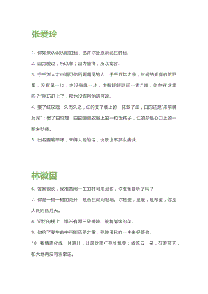 小學語文寫作素材：十九位大作家的經典語錄100句.docx