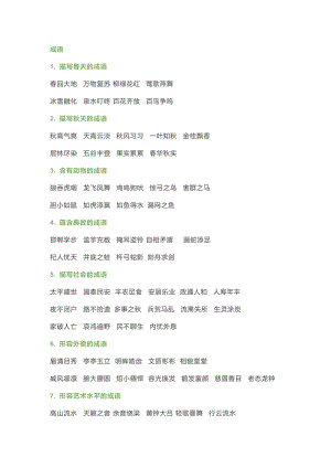 小學語文成語分類超強歸納.docx