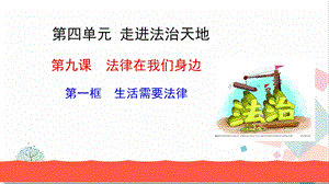 人教版七年級下冊道德與法治9.1 生活需要法律 課件.ppt