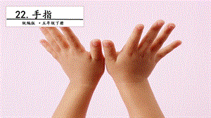 人教部編版五年級(jí)下冊(cè)語(yǔ)文22手指.第二課時(shí)課件.pptx