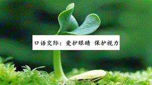 人教部編版四年級上冊語文口語交際：愛護眼睛保護視力課件.pptx