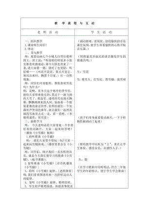 人教版二年級下冊音樂唱歌 小雪橇-教案設計（王大老師公開課）.doc