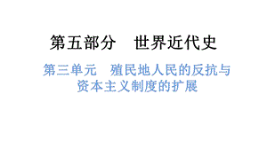 中考歷史總復習課件3. 第三單元殖民地人民的反抗與資本主義制度的擴展.pptx