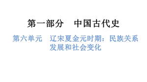 中考歷史總復習課件6. 第六單元遼宋夏金元時期：民族關系發展和社會變化.pptx