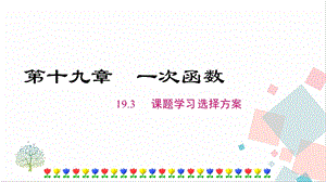 人教版八年級下冊數(shù)學(xué)19.3課題學(xué)習(xí)選擇方案課件.ppt