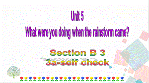 人教版八年級下冊英語Unit 5 Section B 3a-self check 課件.ppt