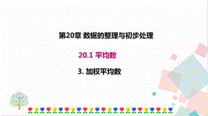 華師大版八下數(shù)學20.1.3加權平均數(shù)課件.ppt