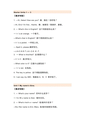 初一英語上冊：Unit19重點句型匯總.docx