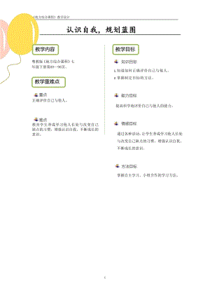 粵教版地方綜合課程七年級下冊-活動三-認識自我規劃藍圖-教案設計.pdf