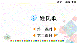人教部編版一年級下冊語文識字2姓氏歌-課件.pptx