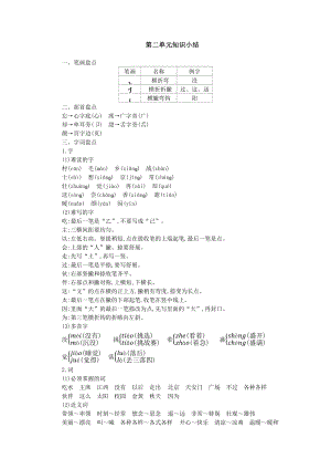 人教部編版一年級下冊語文第二單元知識小結(jié).docx
