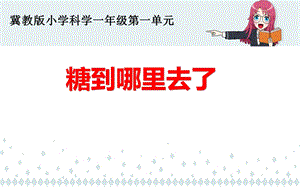 冀教版科學一年級下冊1.2糖到哪去了 課件.ppt