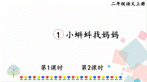部編版二年級上冊語文1 小蝌蚪找媽媽 課件.pptx
