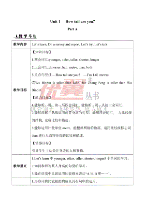 人教版pep六年級下冊英語Unit1(全)3_教案.doc