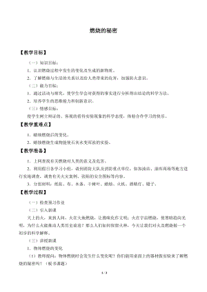 冀人版五年級上冊科學2.燃燒的秘密教案.docx