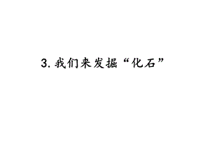 湘科版六年級下冊科學2.3我們來發掘“化石”課件.pptx