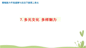 人教部編版六下道德與法治7.多元文化多樣魅力【1課時】課件.pptx