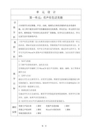 魯教版第五冊信息技術第1課《美德大聲說出來》教案.doc