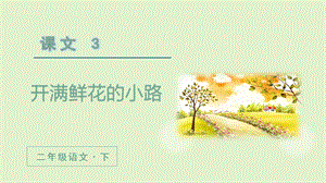 人教部編版二年級下冊語文（教學課件）3.開滿鮮花的小路第2課時.pptx