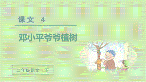 人教部編版二年級下冊語文（教學課件）4.鄧小平爺爺植樹第2課時.pptx