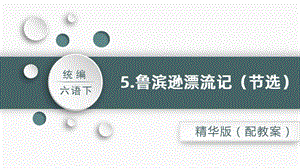 人教部編版六年級下冊語文5.魯濱遜漂流記（節選）（精華版課件）.pptx