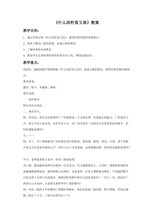 湘藝版六年級下冊音樂《什么結籽高又高》教案.doc