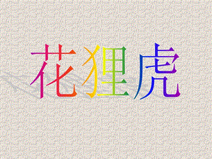 冀少版二年級下冊音樂《花貍虎》課件.ppt