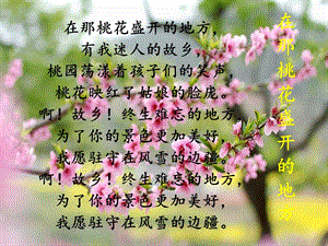 人音版三年級(jí)下冊(cè)音樂(lè)2在那桃花盛開(kāi)的地方課件.ppt