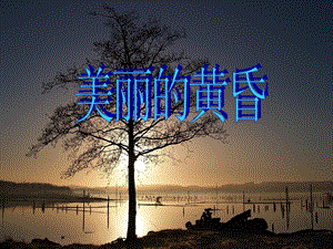 人音版三年級上冊音樂美麗的黃昏課件01.ppt