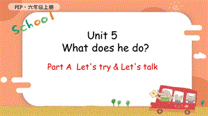 人教PEP版六年級上冊英語Unit 5 A Let's try & Let's talk教學(xué)課件.pptx