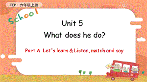 人教PEP版六年級上冊英語Unit5ALetslearnListenmatchandsay教學課件.pptx