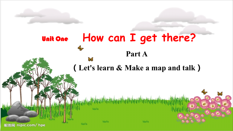 人教PEP六年級上冊英語Unit 1 Part ALet's learn &Make a map and talk課件.rar