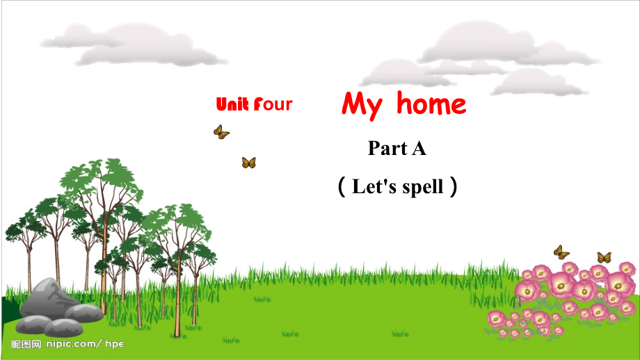 人教PEP版四上英語Unit 4 Part ALet's spell教學課件.rar