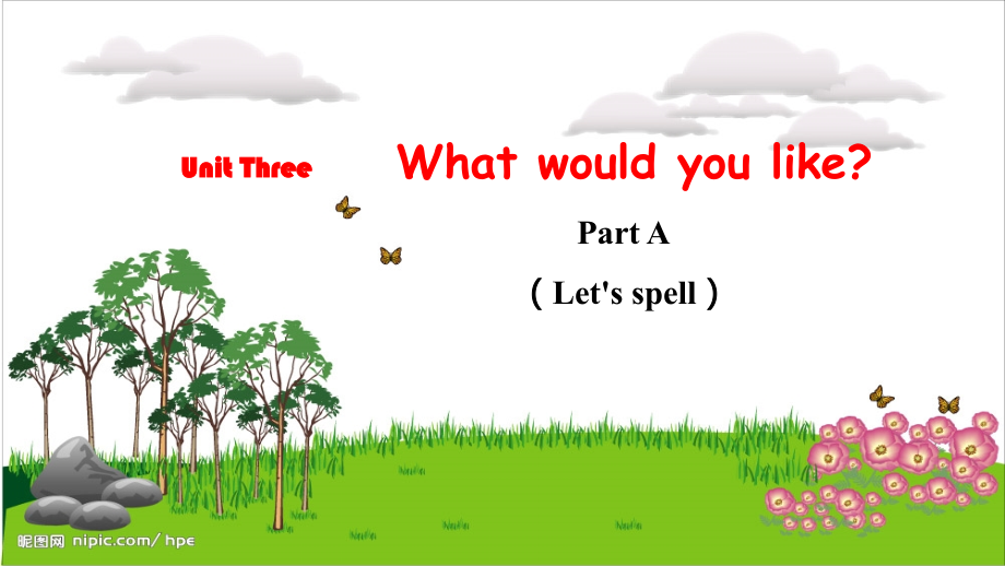 人教PEP版五上英語Unit 3 Part ALet's spell教學課件.rar