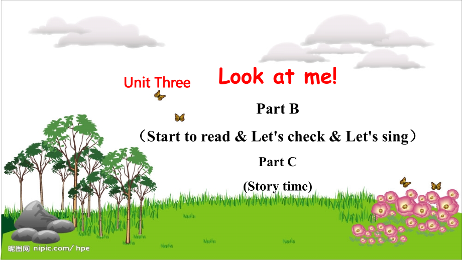 人教PEP版三上英語Unit 3 Part B Start to read&Let's check&Let's sing&Part C Story time》教學課件.rar