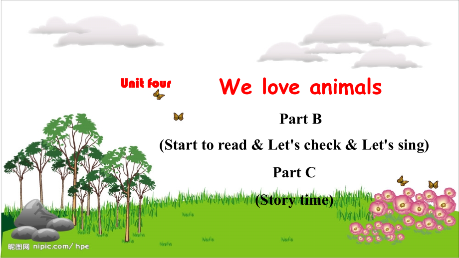 人教PEP版三上英語Unit 4 Part B Start to read&Let's check&Let's sing&Part C Story time》教學課件.rar